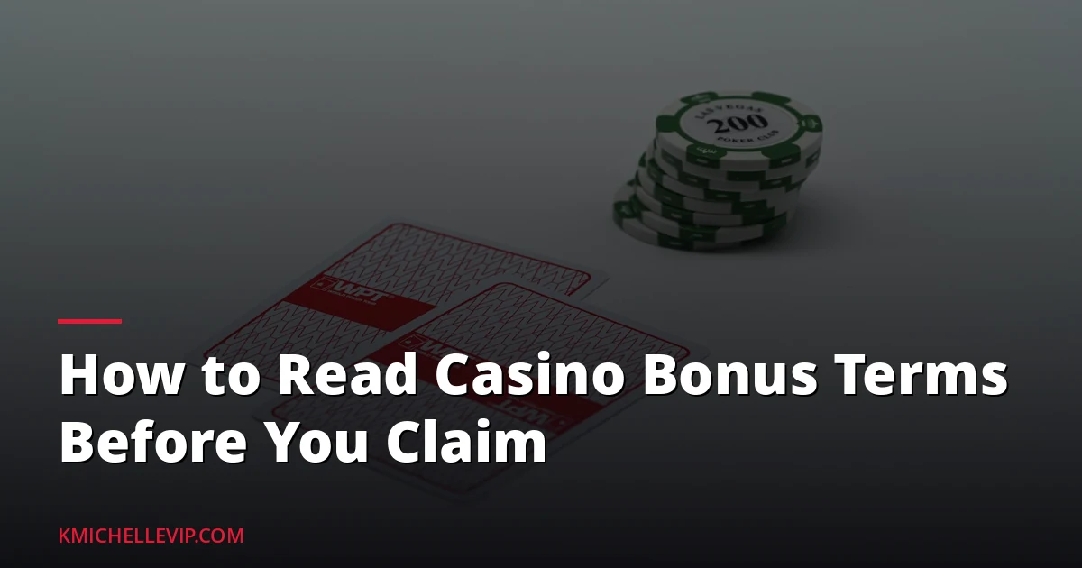 An infographic illustrating the nine-point checklist for evaluating a casino welcome bonus before claiming, with icons for each step