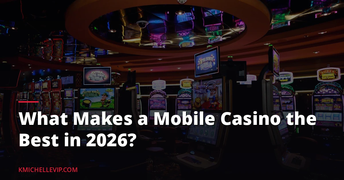 A hand holding a smartphone displaying a mobile casino lobby with slots and a live dealer tab visible on screen